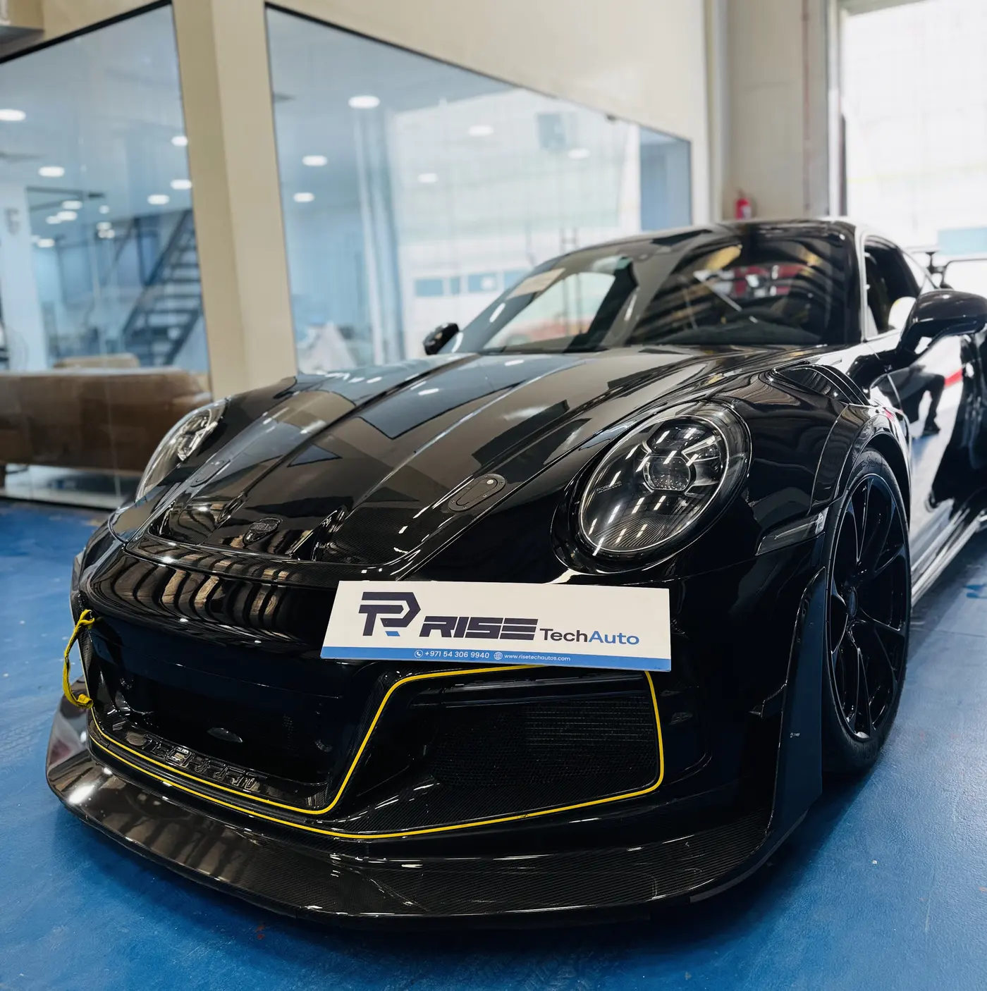 auto spa porsche 911 gloss at Rise Tech Auto Dubai