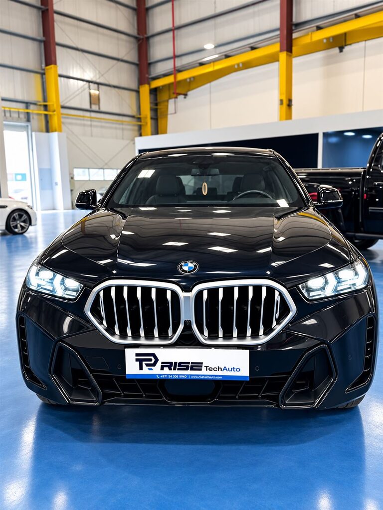 BMW Repair & Service Dubai 50 Black BMW in the Rise Tech Auto workshop in Dubai